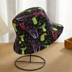 Men's Reversible Visor Windproof Street Bucket Hat