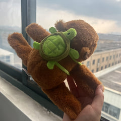 Capybara Plush Doll with Turtle Backpack