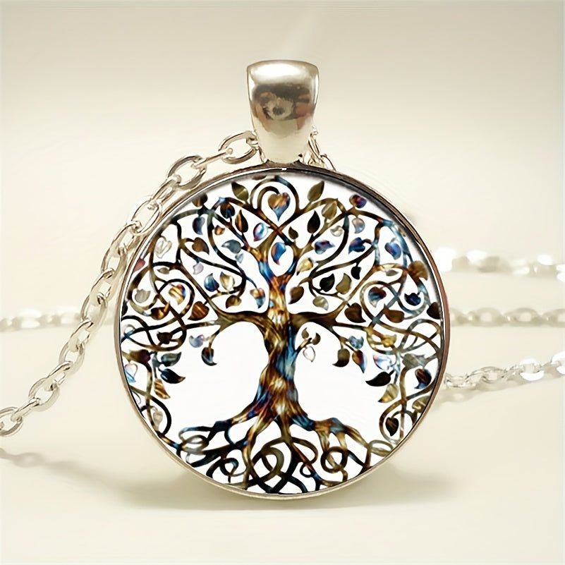 Tree Of Life Round Pendant Necklace for Kids