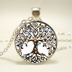 Tree Of Life Round Pendant Necklace for Kids