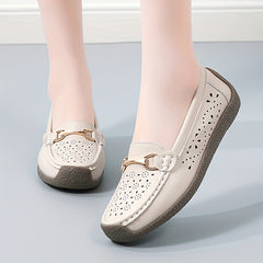 Women's Platform Loafers Slip On Flat Shoes