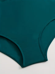 Colorblock Cut Out Back One Piece Swimsuit
