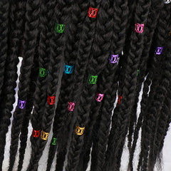 100pcs Metallic Mixed Dreadlock Hair Rings Adjustable Cuff Clip Hair Braids Bead