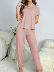 Women's Short Sleeve Pajama Set & Lounge Pants