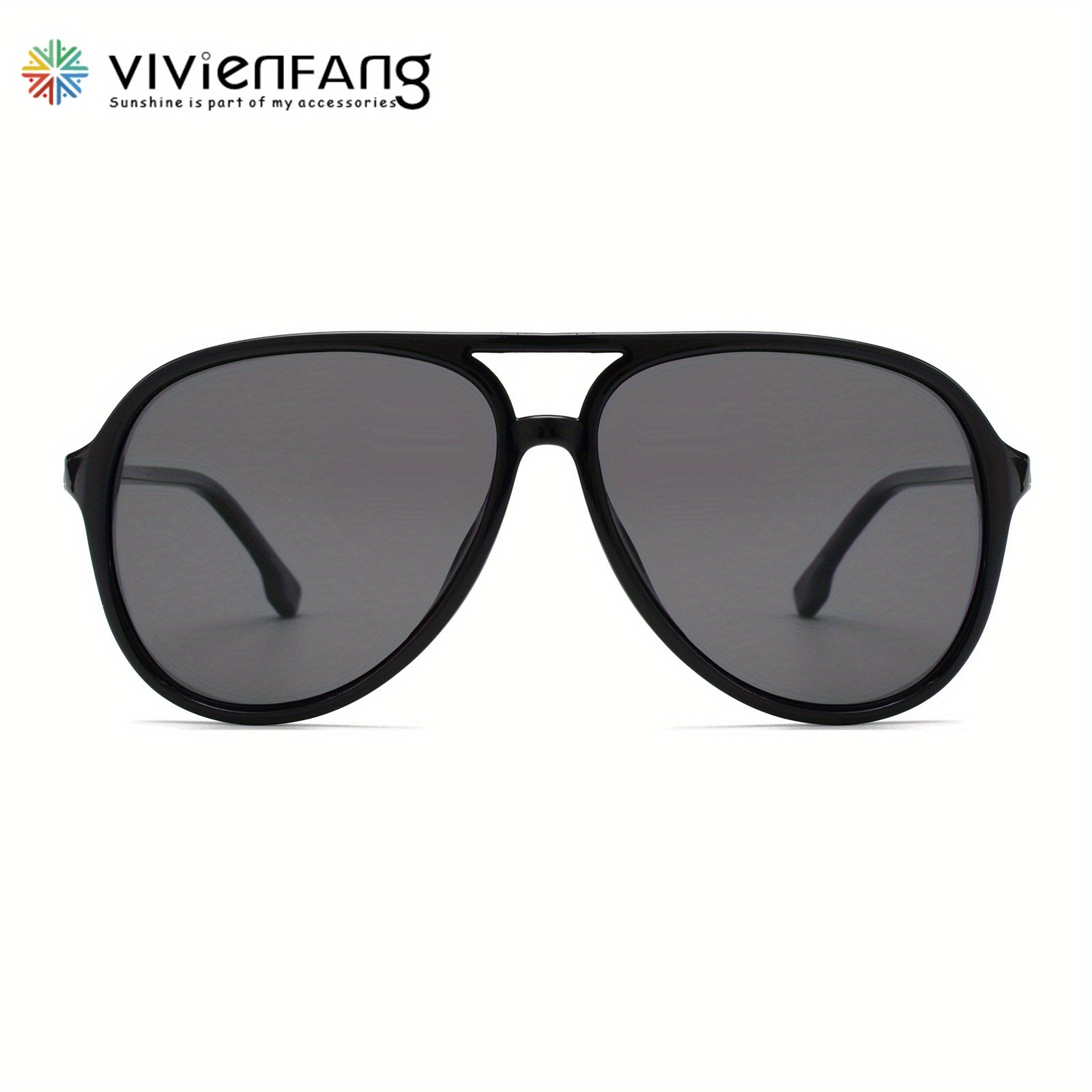 VIVIENFANG Aviator Sunglasses Polarized Lens TR90 Frame Unisex VF2201A