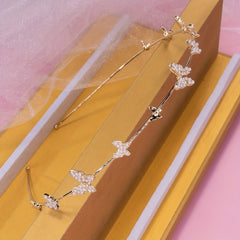 Faux Pearl Butterfly Head Hoop Bridal Hair Accessories