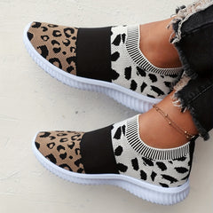 Leopard Print Slip On Low Top Sneakers