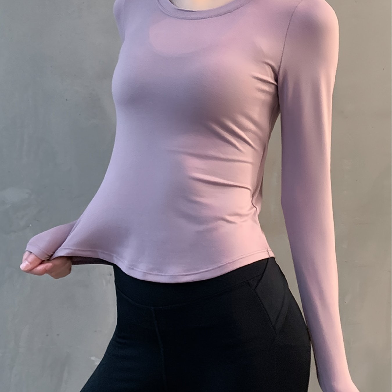 Backless Yoga Tee Quick Dry Workout Long Sleeve T-Shirt