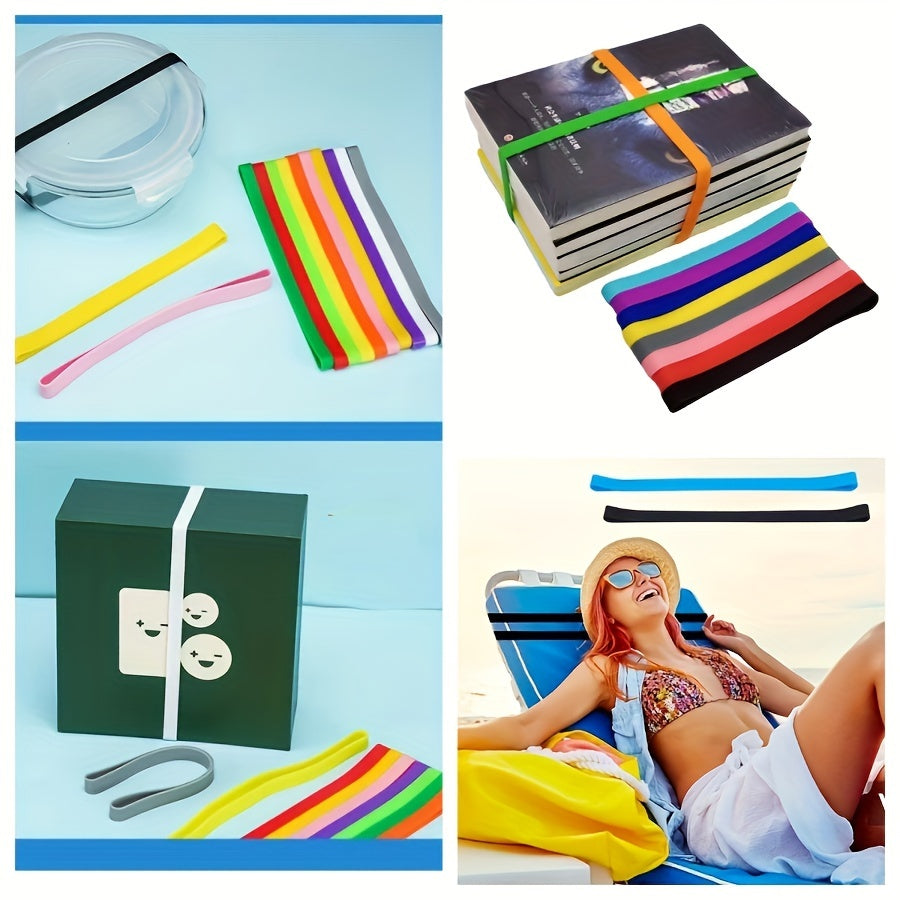 3pcs Colorful Beach Chair Strap Towel Holder