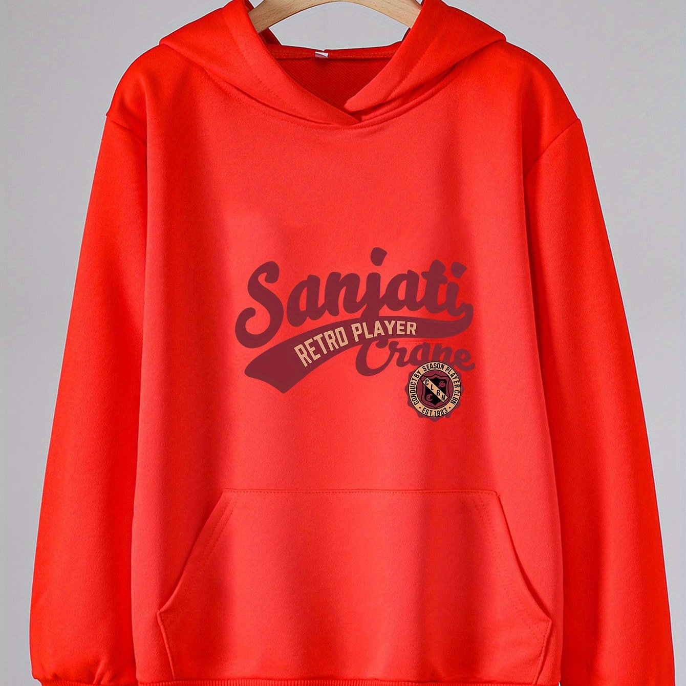 Girls Cartoon Alphabets Pattern Hooded Sweatshirt