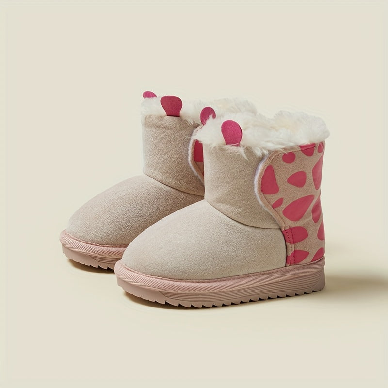 Boys Snow Boots Warm Fleece Cozy Non slip Ankle Boots