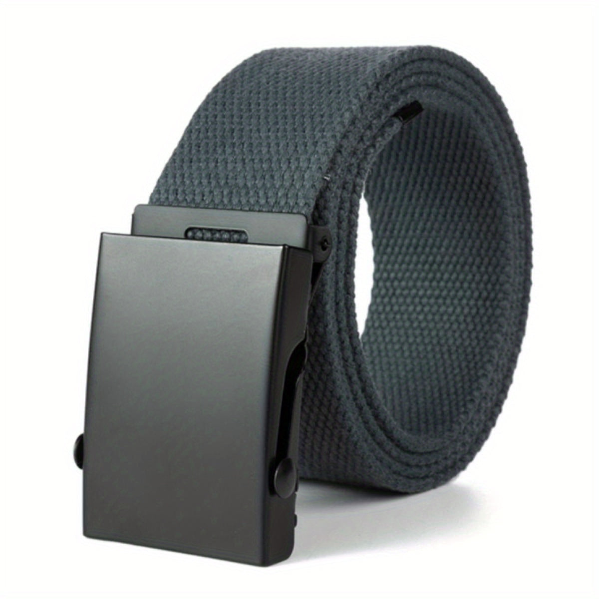 Men's Automatic Buckle Tape Canvas Belt for Jeans Pants