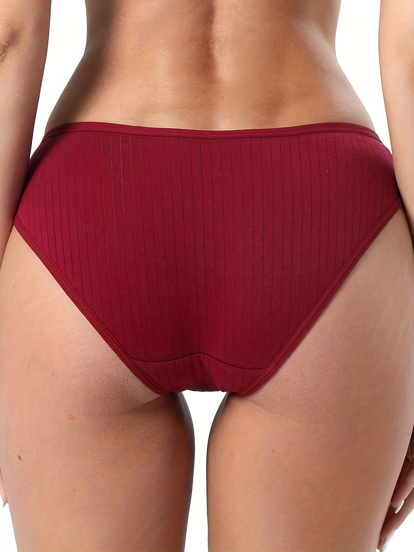 4pcs Heart Embroidery Briefs Stretchy Intimates Panties