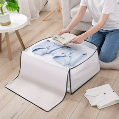3pcs Foldable Fabric Storage Bins with Zipper Closure - Space Saving