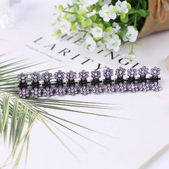 12pcs Rhinestone Hair Claw Clips Mini Crystal Hair Clips For Little Girls