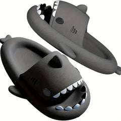 Boy's Cartoon Shark Lightweight Slippers Quick drying Non Slip Slide Slippers
