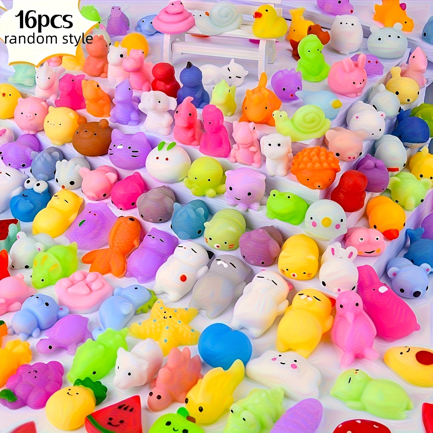16pcs Compressed Toy Set TPU Carrot Relax Toys Party Favors Classroom Priz