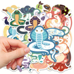 40pcs Cartoon Block Snake Series Graffiti Stickers for Laptop Helmet Desktop Wat