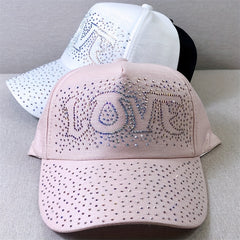 Sparkly Rhinestone Baseball Cap Adjustable Sun Hat