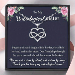 Infinite Heart Necklace Unbiological Sister Friends