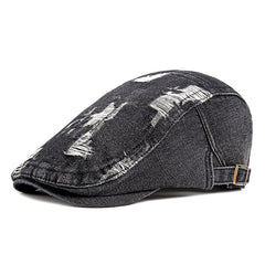 Vintage Denim Beret Wash Unisex Newsboy Hats Flat Driving Berets Hat