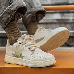 Women's Star Patched Leisure Skate Shoes Anti slip Platform Sports Shoes