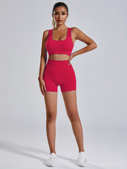 Women's Activewear Set: Sports Bra & High Waist Shorts for Yoga