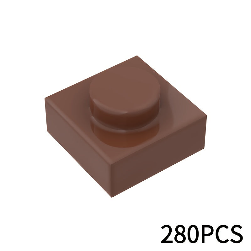 280pcs MOC 3024 Brick 1x1 Building Blocks DIY Garden Construction Square Red