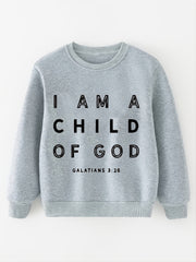 Graphic Girls Round Neck Sweatshirt Toddler Kids Tops Pullover
