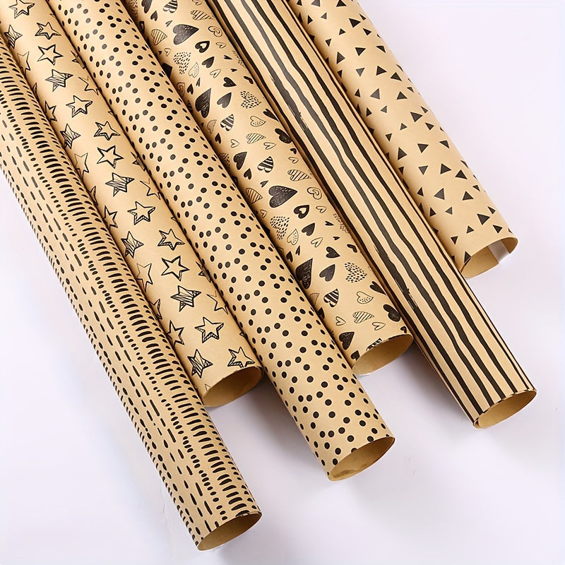 6pcs 50 Christmas Wrapping Paper Gift Boxes Arts Crafts Decorations