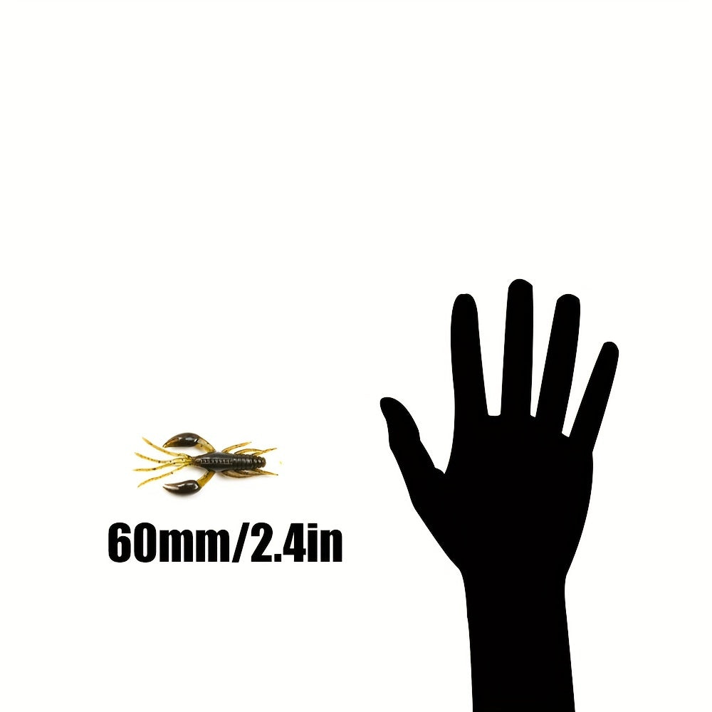 8pcs 60mm Soft Lures Shrimp Shaped Fishing Baits