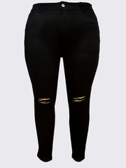 High Rise Skinny Jeans Women's Plus Denim Skinny Pants