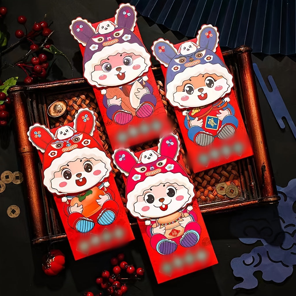 4pcs Cartoon Rabbit Red Envelopes Pack