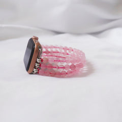 Pink Crystal Elastic Strap for Smart Watch
