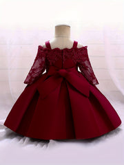 Princess Birthday Party Dress with Bow - Solid Fairy Dress