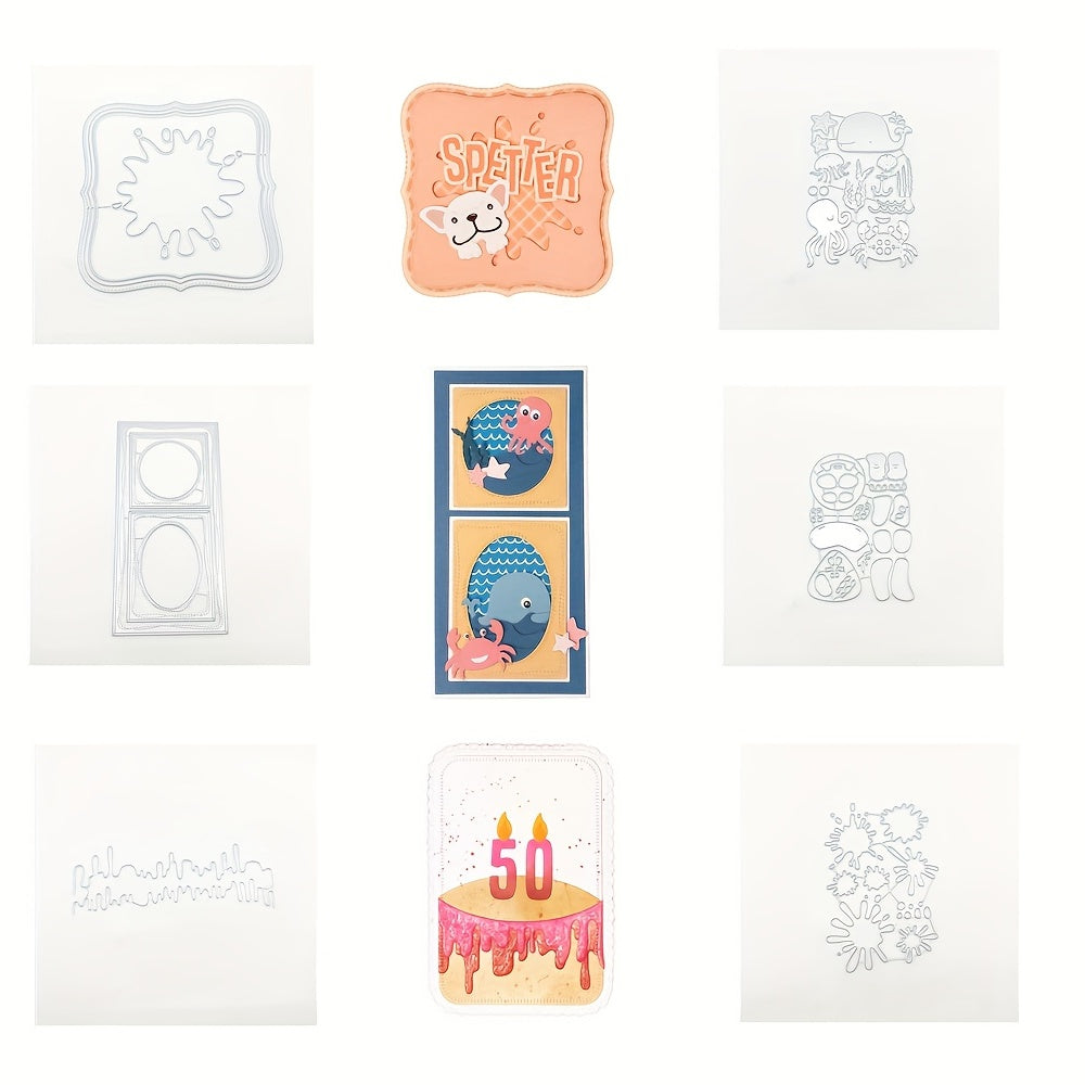 Dog Background Metal Embossing Scrapbooking Cutting Mold