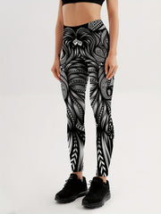Women's Paisley Graphic Yoga Leggings for Workouts & Running Gym