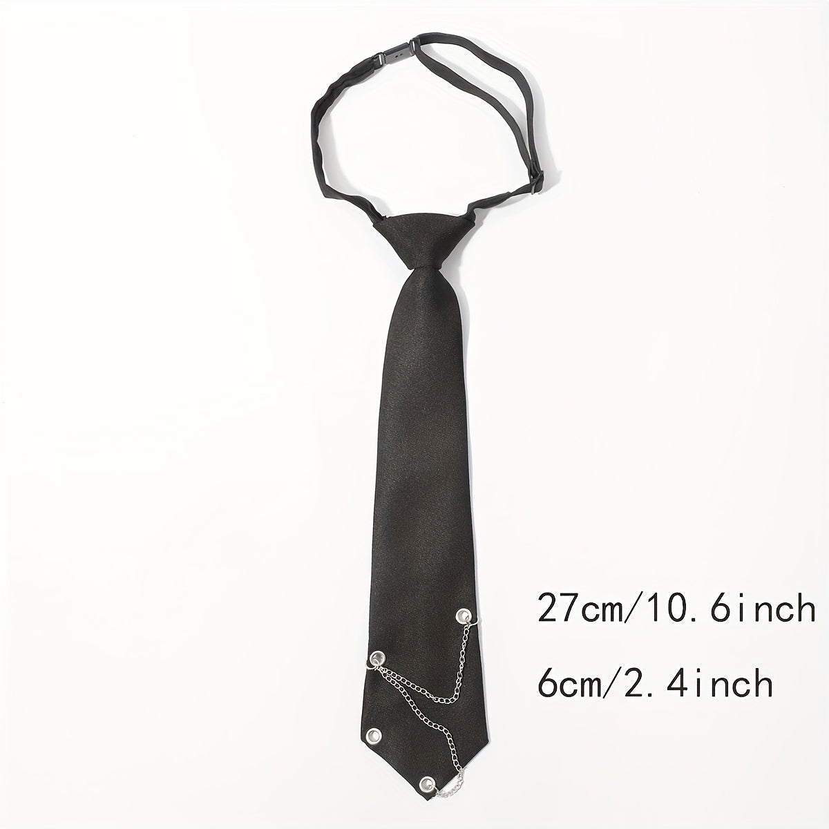 Gothic Chain Decor Neck Tie Casual Wear