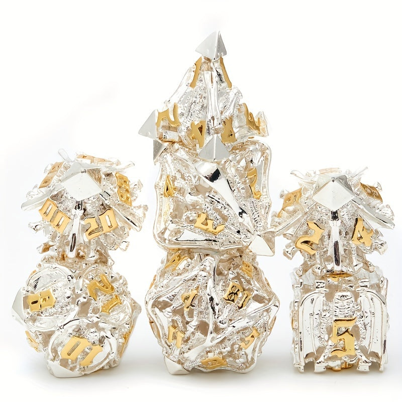 7pcs Metal Polyhedral Dice Set for Role Playing Game
