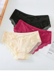 Contrast Lace Underwear Set