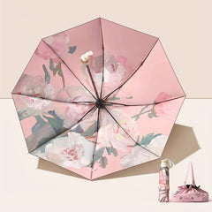 Floral Sunshade Double Layer Umbrella Rain Or Shine Dual use Umbrella