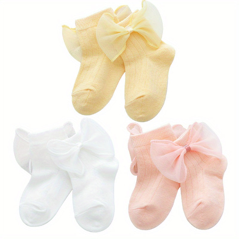 Baby Lace Socks Bow Knot Cotton Blend for Girls