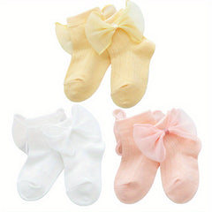 Baby Lace Socks Bow Knot Cotton Blend for Girls