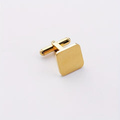 Stainless Steel Square Engraved Cufflinks Men
