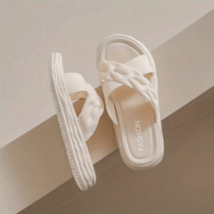 Cross Strap Slides Soft Sole Pillow Slides Casual Platform Shoes