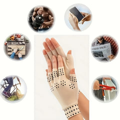 1pc Half Finger Pressure Gloves 3 Colors