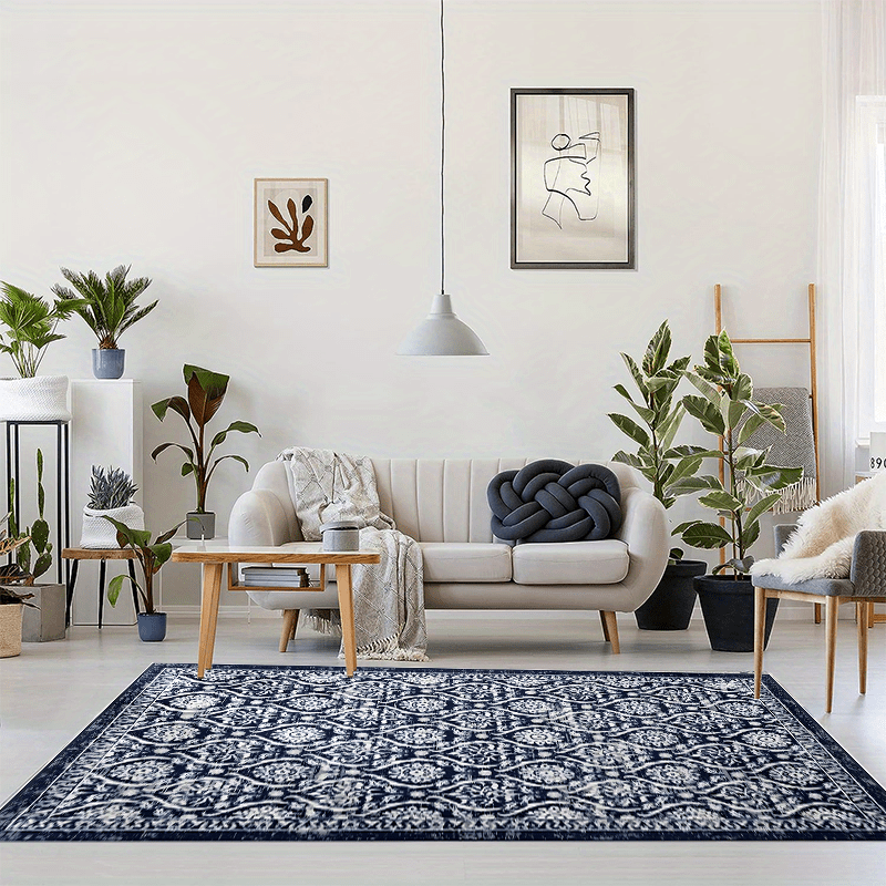 Vintage Oriental Area Rug Traditional Bohemian Floor Carpet