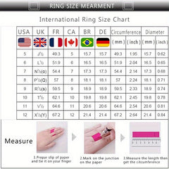 Round Cut Zircon Couple Rings 2 Pcs Set