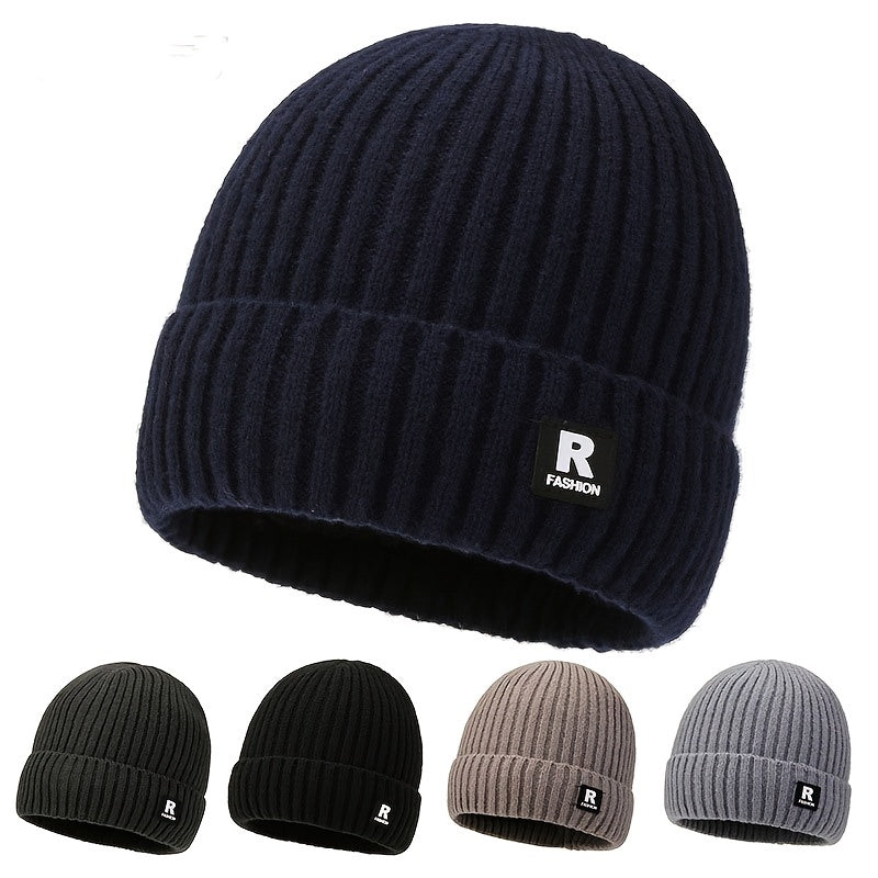 Winter Thickened Knitted Beanie Hat Ski Hat Ear Protection Warm Hat