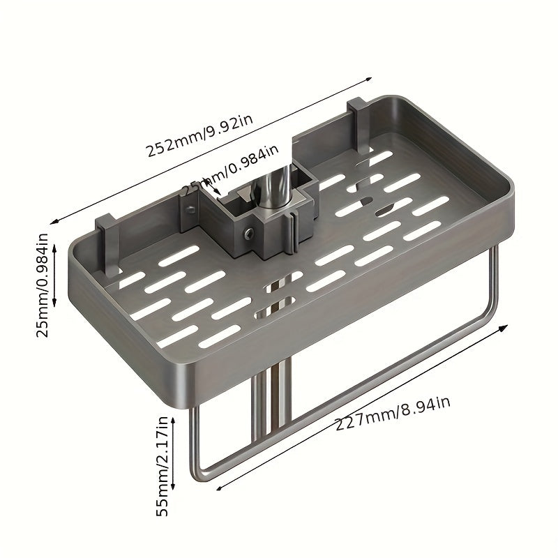 Shower Caddy Rod Holder Bathroom Organizer